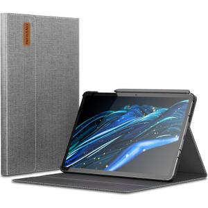 INFILAND Case for Samsung Galaxy Tab S10 Lite/10 FE/ S9 FE 5G 10.9 Inch/Tab S9 11 Inch, Ultra Slim Multi-Angle Cover with S Pen Holder [Auto Wake/Sleep], Gray