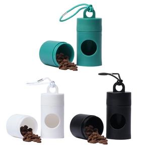 Dog poop bag holder-2 in 1 Dog Waste Bag holder Comes with pet snack box for Leash Lightweight Pet Waste Bag Dispenser，Equipped with nylon rope and buckle (Excluding dog waste bag)(3 Pack) ﻿ Pack Of 2