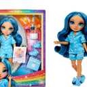 Rainbow High Jr High PJ Party - Skyler, Blue 9" Posable Fashion Doll with Soft Onesie, Slippers, Fun Play Accessories, Great Toy Gift for Girls Kids Ages 4-12 Years
