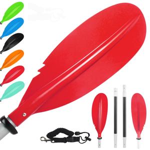 Kayak Paddles Adjustable 88in 4 Piece Kayak Oars Boat Paddles for Adults with Paddle Leash, Canoe Paddles for Kayaking Rafting Jet Ski Canoe Outdoor Kayak Water Sports and Safety Boat Accessories