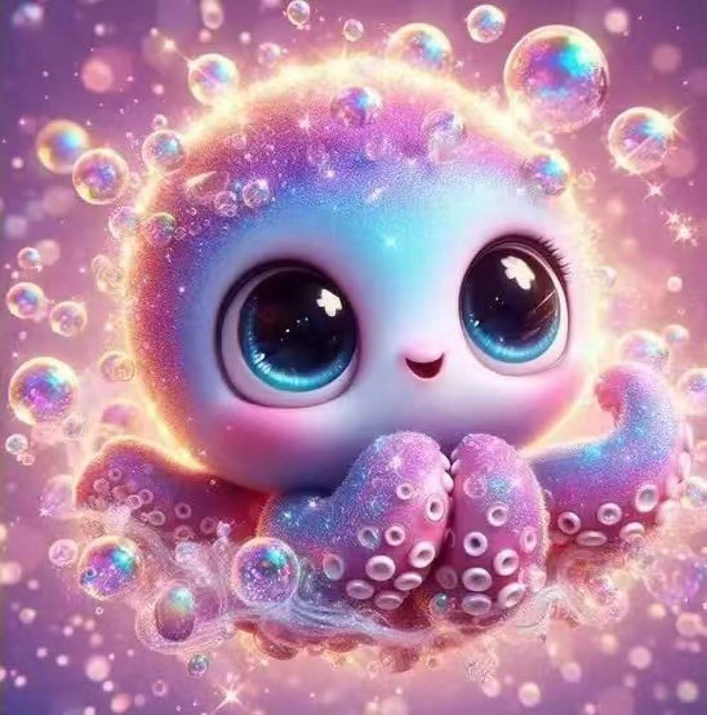 3 x CSHYYDS Diamond Art Kits for Kids,Octopus Baby Gem Art,Diamond Painting kit for Girls Boys Adults,Crafts Kits GITS for Birthday(6.69 * 6.69in)