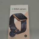 Fitbit Versa 2 Special Edition Health and Fitness Smart Watch with Heart Rate, Music, Alexa Built-In, Sleep and Swim Tracking, Navy and Pink Woven/Copper Rose, One Size (S and L Bands Included), 2.3