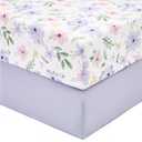 TILLYOU Baby Crib Sheets for Boys Girls, Super Soft Toddler Bed Sheets, 2 Pack Sheets for Standard Crib Mattress 28x52in, Brilliant Little Flowers