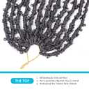 GUOHUI Butterfly Locs Crochet Hair 18 Inch Natural Black 6 Packs All Handmade Pre Looped Soft Distressed Faux Locs Braids for Women Kids (18", 1B)