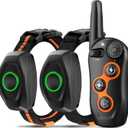 Dog Training Shock Collar for 2 Dogs with Remote Range 1300Ft, 3 Training Modes, Beep, Vibration, Shock, IPX7 Waterproof Rechargeable Electric for Small Medium Large Dogs