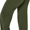 Women Straight Leggings Bottoms High Waist Gym Workout Leggings Stretch Casual Wide Leg Yoga Pants (X-Small, Green)