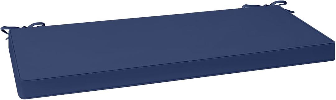 AAAAAcessories Outdoor Bench Cushion, Waterproof, Fade-Resistant Patio Furniture Replacement Cushions, 48" x 18" x 3", Navy Blue