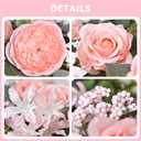 Lvydec 2 Pack Artificial Peony Flower Garland - 6ft Silk Peony Vine Willow Leaves and Eucalyptus Garland White Arch Flower Vine for Wedding Party Table Decoration (Pink)