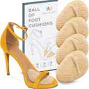 Walkize Metatarsal Pads Women | Heel Inserts for Women | Ball of Foot Cushions (2 Pairs Foot Pads) All Day Pain Relief and Comfort One Size Fits Shoe Inserts (Beige)