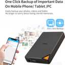 SSK 2TB Portable NAS External Wireless Hard Drive with Own Wi-Fi Hotspot, Personal Cloud Smart Storage Support Auto-Backup, Phone/Tablet PC/Laptop Wireless Remote Access