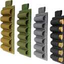 Generic 4pcs 6 Hole Shell Card Holder with Adhesive Back Sticker - 12/20 Ga Side Saddle Shell Carrier for Rifle Shotgun Cartridge Ammo
