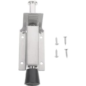 Stainless Steel Kickdown Door Stopper, Adjustable Door Holder for Bottom of Door, Heavy Duty Door Stop with Foot Release, Practical and Design, Silver Finish
