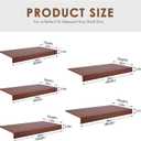 Wood Wire Shelf Covers - 5Pcs Durable Soild Wood Wire Rack Covers Wire Shelving Cover for Pantry Closet Kitchen Bathroom Storage Organization 24" W x 12" D