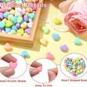 DanLingJewelry 1200Pcs Heart Shaped Opaque Acrylic Beads - Colorful Valentine's Day Hearts for Bracelets and Necklaces Making