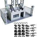 Military Base Building Brick Set Include Army Minifigure War Accessories, Defence Base Guard Tower Guns Weapons Building Block Toy for Kids