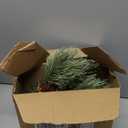 6.4ft Smokey Christmas Garland with Lights, Prelit Natual Rustic Cedar Pine Garland with Pine Cones for Home New Year, Mantle, Fireplace, Indoor Outdoor Decoration Simple Garland