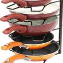 Deco Brothers Pan Organizer Rack for Kitchen Cabinet and Counter, Bronze
