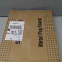 Peg Board, 4 Pack Metal Pegboard Panels with 50 Hooks, Black Pegboards Wall Organizer, Heavy Duty Peg Board for Walls Home, Garage Tool Storage, Office Organization, Craft Room, Kitchen (16x12"- 4 Pcs)