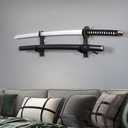 Samurai Sword Wall Mount-Katana Stand Wall Mount-Sword Wall Mount Display-Samurai Sword Wall Mount 2 Tier-Sword Wall Mount-Martial Arts Swords Mount Display- Plexiglass - (Swords Not Included) (Black 1 set)