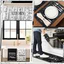 16 Pcs Farmhouse Black and White Kitchen Decor and Accessories Set 4 Kitchen Towels 2 Non Slip Rugs and Mats for Floor 2 Oven Mitts 2 Pot Holders 2 Curtains Sets for Home Decor Housewarming Mom Gift