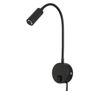 Agese Reading Lamp Wall Sconces Light LED 3W Warm White 3000K Plug for Reading Books (Black 2pcs 3000K Cord)