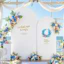 White Arch Backdrop Cover for Wedding, 6FT White Arch Cover Stretchy Backdrops, Double-Sided Arch Stand Covers for Wedding Ceremony, Baby Shower, Birthday Party Decoration