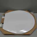 Mayfair Linden Slow Close Toilet Seat, Non Slip Heavy Duty Wood, Easy Install, Elongated, White