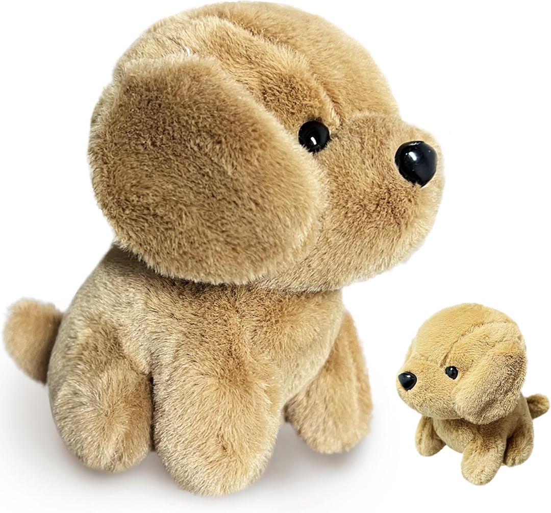 Brown Dog Stuffed Animals, Kawaii Plush Toys for Girls and Boys, Mini Dog Plush Toys Keychain, Cute Plushies, Soft Puppy Stuffed Animal for Kids, Teens, Birthday, Goodie Bag Stuffers