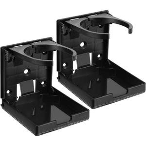 2pcs Adjustable Folding Cup Holder, Car Wall Mount Water Drink Coffee Bottle Holder with Screws, Fit Most Size Mugs Bottle, for Truck RV Van Boat Camper Caravan Marine (Diamond Pattern)