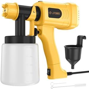 JFTOOIS Paint Sprayer 400W, 3 Spray Patterns Hvlp Spray Paint Gun, Adjustable Spray Width & Flow, Container & Cleaning Tools, for House Painting, Furniture, Cabinets, Walls, Fence Etc, Pack of 2