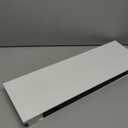 24'' White Floating Shelves, 10'' Deep, 3'' Thick, High Gloss Wall Mounted Shelves with Lights, Ideal for Living Room Display, Bedroom Nightstand, Office Storage, Kitchen Decor, or Under TV (23.82in W x 9.85in D x 3.15in H)
