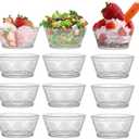 Vintage glass dessert bowl, ice cream bowl, 13oz glass bowl for small dipping bowls Set of 12, ice cream, sundaes, oatmeal, small fruit salad, etc (12)
