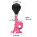 Coolrunner Bugle Horn, Retro Clown Horn, Kids Bike Horn, Classic Vintage Metal Twist Loudspeaker Siren Hooter Snail Air Horn for Vehicles Bicycles Golf Cart (Pink)
