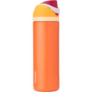 Owala FreeSip Insulated Stainless Steel Water Bottle with Straw for Sports, Travel, and School BPA-Free Sports Water Bottle, 24 oz, Citrus Crush