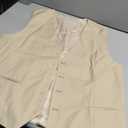 Wangyue Mens Suit 3 Piece Slim Fit Suit for Men Formal Business Suit Wedding Groom Prom Tuxedo Dinner Party (XX-Large, Beige)