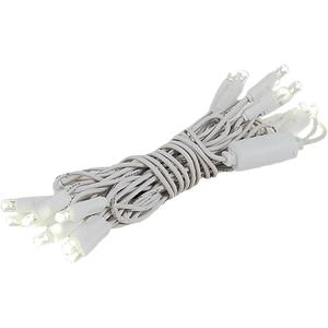 Novelty Lights 10 Light LED Christmas Mini Light Set, Outdoor Curtain Wreath Craft Bottle String Lights, Warm White, Non-Connectable, White Wire, 5 Feet