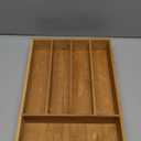 Silverware Organizer Kitchen Drawer Organizer Utensil Organizer Bamboo Silverware Holder Cutlery Organizer in Drawer Flatware Organizer Tray(5 slots, Natural