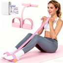 Pedal Resistance Bands with Handles, Upgrade 6-Tubes Manual Tension Training Pedal, Natural Rubber Foot Pedal Resistance Bands, Multifunction Fitness Bands for Abdomen, Waist, Arm, Leg