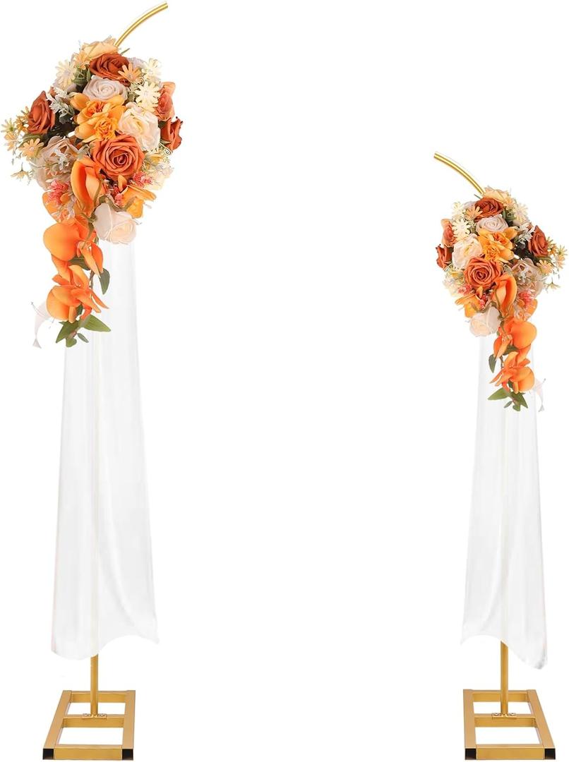 Metal Balloon Arch Stand, Set of 2 Wedding Arch Stand Flower Arch Backdrop Floral Wedding Arches for Ceremony Decorations