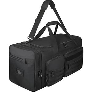 Goloni 130L Heavy Duty Large Duffle Equipment Bag,Catchers Gear Bag with Shoe Compartment,Baseball Duffle Bag (Black)