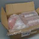 HKSZEH 24 PCS Ribbed Coupe Glasses Pink Plastic Champagne Coupe Cup 10oz Detachable Gold Rim Espresso Martini Glass Vintage Margarita Glassware Cocktail Glass for Wedding Bachelorette Party