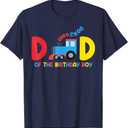 Dad of The Birthday Boy Choo Choo Train Family Matching T-Shirt XL