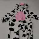 LONULAIN Unisex Baby Animal Costume Pajamas, Infant Flannel Hooded Halloween Romper Cosplay Costume/ Homewear/ Sleepwear (Cow, 12-18 Months)