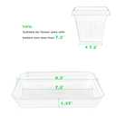 Feyvdzv 2 Pack Square Plant Saucer Tray 12 inch, Heavy Duty Plastic Plant Saucers for Indoors Outdoor, Flower Plant Drip Trays for Pots, Square Seed Starting Tray, Seedling Growing Trays