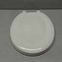 KOHLER Stonewood Quiet-Close, Round Toilet Seat Soft Close, Durable Wood, Easy Installation, Universal Fit, Home Essentials, White Finish, K-20467-0