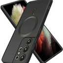 for Samsung Galaxy S21 Ultra Case, Slim Soft Bumper Protective Covers with Full Camera Lens,Anti Fall,with Port Protection,in 6.8 inch,Black