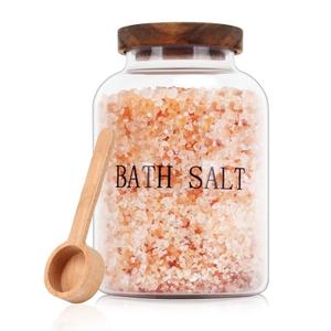 BKYFPQ 74 oz Glass Bath Salts Jar,Bath Salt Container with Lid and Scoop,Bathroom Organizers and Storage,for Bathtub Accessories for Women,Bathroom Decor,Home Decor