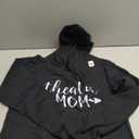 Theater Mom & Arrow in White Text Gift ACN065b Pullover Hoodie, Small Size