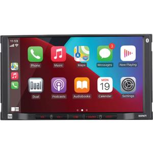 Dual Electronics DCPA71 7-inch Certified Apple Carplay Android Auto | Double DIN Touchscreen Car Stereo Radio | Bluetooth Hands Free Calling & Music Streaming | Backup Camera Input