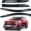 AUXKO Window Rain Guard for Kia Sportage 2023 2024 2025 2026 LX EX SX Prestige X-Pro X-Line Tape-On Shatterproof Sun Smoke Guard Vent Visor Side Wind Deflectors Accessories for Kia Sportage 2023-2026 (Black)